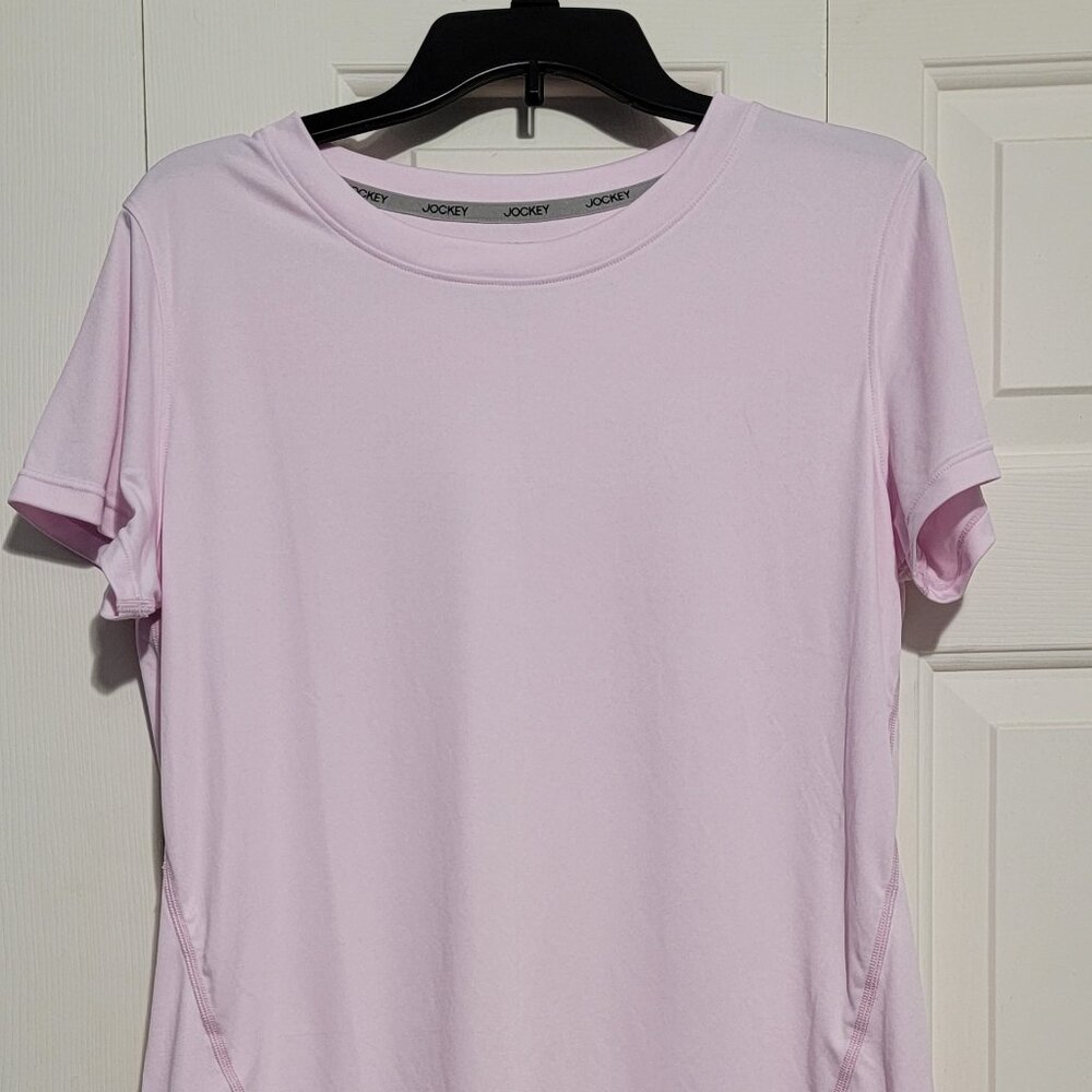 Jockey Semi-Fitted Hi-Lo Performance Tee, Chalky Pink, Large
